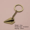 Alloy Paper Airplane Keychain Bag Charm view 2