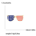 Vintage Alloy American Glasses Brooch Pin For Shirts And Jackets view 5