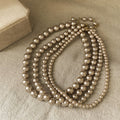 French Vintage Faux Pearl Geometric Round Sweater Necklace For Women, Light Luxury Versatile Design view 3