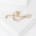 Alloy Rhinestone Music Note Lapel Pin For Suit Decoration Brooch view 3