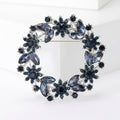 Alloy Rhinestone Wreath Brooch Pin For Blazer And Clothing Fastening view 6