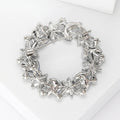 Alloy Rhinestone Wreath Brooch Pin For Blazer And Clothing Fastening view 3