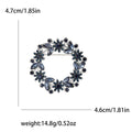 Alloy Rhinestone Wreath Brooch Pin For Blazer And Clothing Fastening view 5