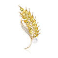 Alloy Rhinestone Wheat Brooch For Women's Suit And Coat Decoration view 5
