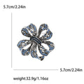 Alloy Crystal Shell Pearl Brooch Pin for Vintage Apparel view 5