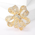 Alloy Crystal Shell Pearl Brooch Pin for Vintage Apparel view 3