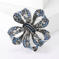 Alloy Crystal Shell Pearl Brooch Pin for Vintage Apparel view 2