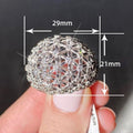 Light Luxury Daisy Design Ring For Women, Hollow Floral Heavy Work Statement Finger Jewelry view 5