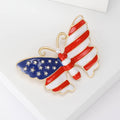 Alloy Rhinestone Butterfly Brooch Luxury Painted Lapel Pin For Clothing view 2
