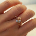 Korean Fashion Rose Flower Ring, Niche Minimalist Style European American Cross Border Jewelry view 1