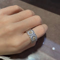 Daisy Flower Statement Ring Classic European American Hip Hop Fashion Finger Jewelry view 3