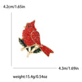 Alloy Rhinestone Red Bird Brooch Pin For Fashion Clothing Accessories view 5