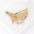 Alloy Rhinestone Red Bird Brooch Pin For Fashion Clothing Accessories view 3