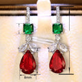 Long Teardrop Dangle Earrings With Sparkling Zircon Geometric Winter Fashion Jewelry view 5