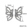 Light Luxury Butterfly Ear Cuff, No Piercing Sparkling Cartilage Clip Earrings For Women view 5