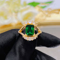 Imitation Natural Stone Square Ring, Princess Queen Vintage Italian Court Style Jewelry Ring view 3
