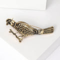 Alloy Enamel Rhinestone Bird Brooch Pin For Fashion Clothing Decoration view 4