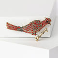 Alloy Enamel Rhinestone Bird Brooch Pin For Fashion Clothing Decoration view 2