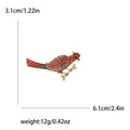 Alloy Enamel Rhinestone Bird Brooch Pin For Fashion Clothing Decoration view 5