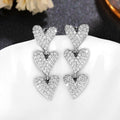 Sparkling Galaxy Heart Earrings For Women Niche Design Fashion Stud Earrings 2023 Trend Jewelry view 3