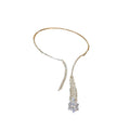 Korean Style Alloy Zircon Geometric Tassel Choker Necklace For Women view 5