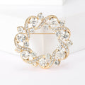 Alloy Rhinestone Floral Wreath Brooch Pin For Coats And Shawls view 6