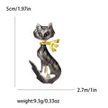Alloy Enamel Cute Cat Brooch Pin For Womens Clothing Decoration view 5