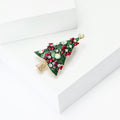 Alloy Enamel Christmas Tree Brooch Pin For Holiday Apparel – Multicolor view 3