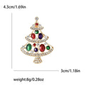 Alloy Enamel Hollow Christmas Tree Brooch For Holiday Apparel Decoration view 4