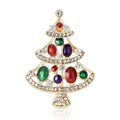 Alloy Enamel Hollow Christmas Tree Brooch For Holiday Apparel Decoration view 5
