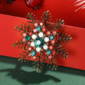 Rhinestone Alloy Snowflake Brooch Pin For Coats And Apparel view 4