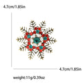 Rhinestone Alloy Snowflake Brooch Pin For Coats And Apparel view 5