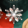 Alloy Full Rhinestone Flower Brooch Pin For Coat Clothing Accessories view 4
