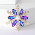 Alloy Full Rhinestone Flower Brooch Pin For Coat Clothing Accessories view 6