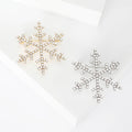 Alloy Rhinestone Christmas Snowflake Brooch For Festive Clothing Decoration view 1