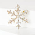 Alloy Rhinestone Christmas Snowflake Brooch For Festive Clothing Decoration view 6