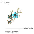 Alloy Butterfly Branch Lapel Pin For Suits Coats And Anti Exposure Brooch view 5