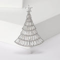 Copper Zircon Christmas Tree Brooch For Festive Lapel Decoration view 2