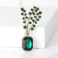 Alloy Crystal Potted Plant Brooch For Creative Clothing Decoration view 2