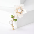 Alloy Pearl Rhinestone Daisy Brooch Pin For Coats And Cardigans view 6