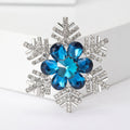 Alloy Rhinestone Snowflake Brooch Pin For Suit And Garment Decoration view 6