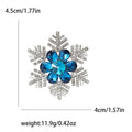 Alloy Rhinestone Snowflake Brooch Pin For Suit And Garment Decoration view 5