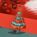Alloy Rhinestone Christmas Tree Brooch For Coats Cardigans And Jackets view 4