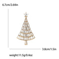 Alloy Rhinestone Christmas Tree Brooch For Coats Cardigans And Jackets view 5