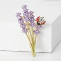 Alloy Rhinestone Wheat Ladybug Brooch Pin For Suits Coats And Shawls view 4