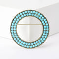 Metal Alloy Geometric Round Enamel Brooch Pin For Apparel Decoration view 6