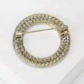Metal Alloy Geometric Round Enamel Brooch Pin For Apparel Decoration view 3