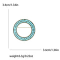 Metal Alloy Geometric Round Enamel Brooch Pin For Apparel Decoration view 5