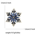 Alloy Rhinestone Snowflake Brooch Pin For Women Suits And Coats view 4