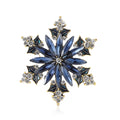 Alloy Rhinestone Snowflake Brooch Pin For Women Suits And Coats view 5